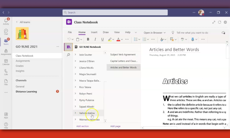 Read more about the article OneNote & Assignments