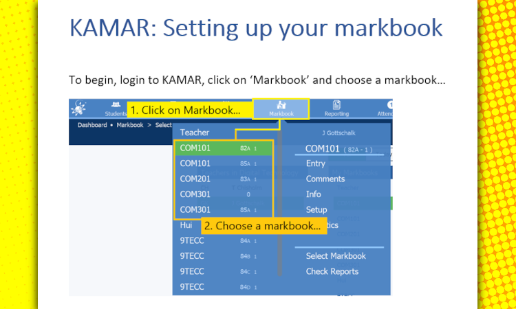 Read more about the article KAMAR – Markbook Setup