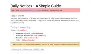 Read more about the article Daily Notices Guide